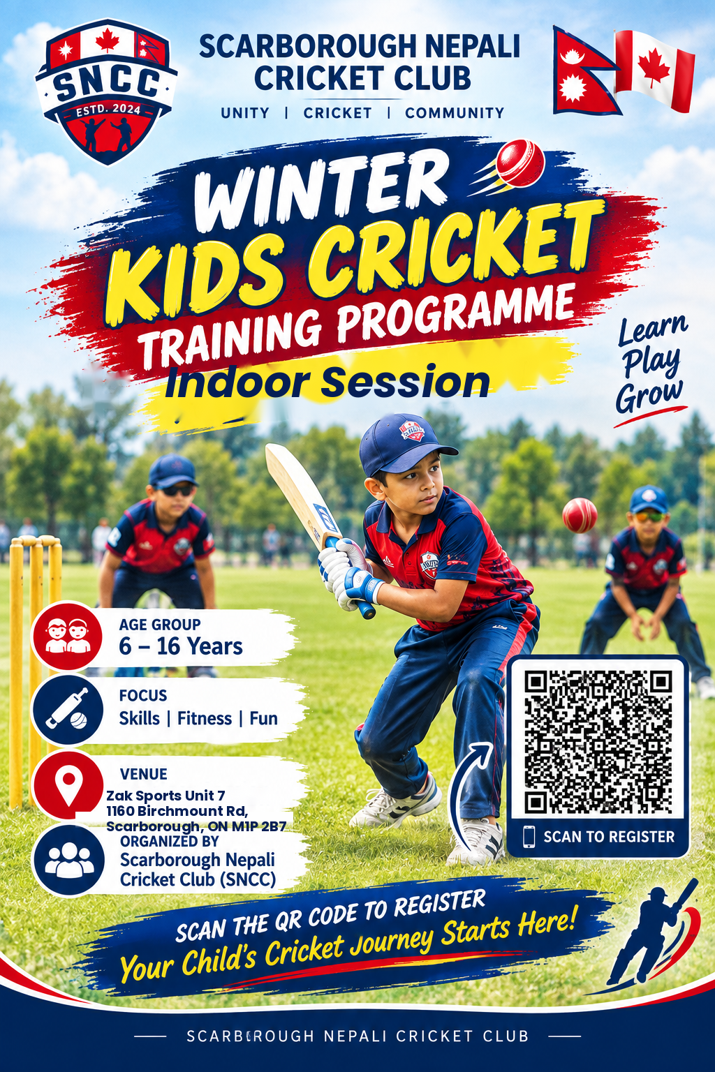 SNCC Winter Kids Cricket Training Programme-2026